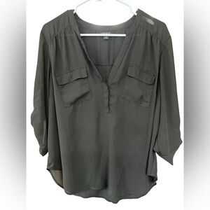 Torrid Charcoal Blouse with Pockets